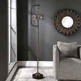 Elieser Brass/Bronze Industrial Floor Lamp
