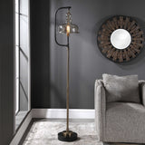 Elieser Brass/Bronze Industrial Floor Lamp