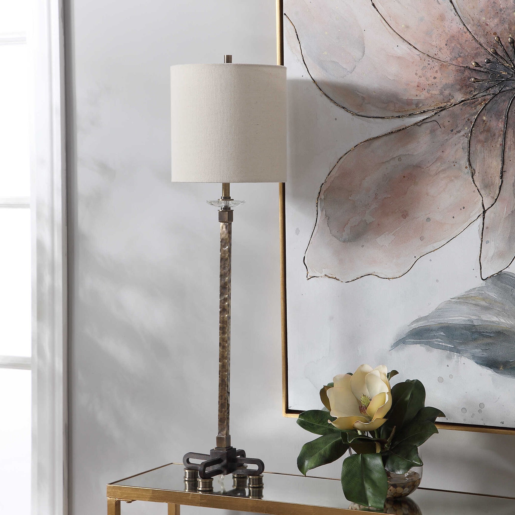 Parnell Brass/Bronze Industrial Buffet Lamp