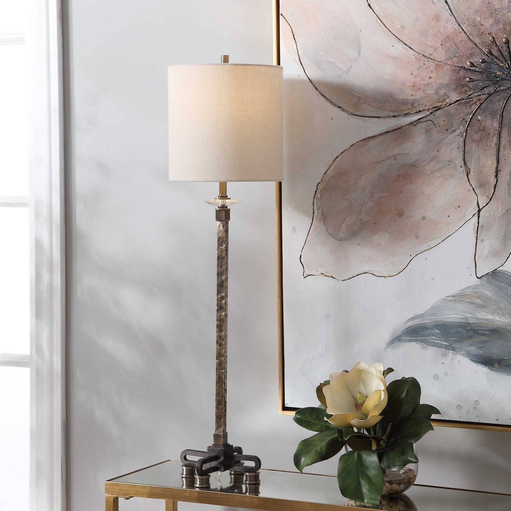 Parnell Brass/Bronze Industrial Buffet Lamp