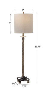 Parnell Brass/Bronze Industrial Buffet Lamp