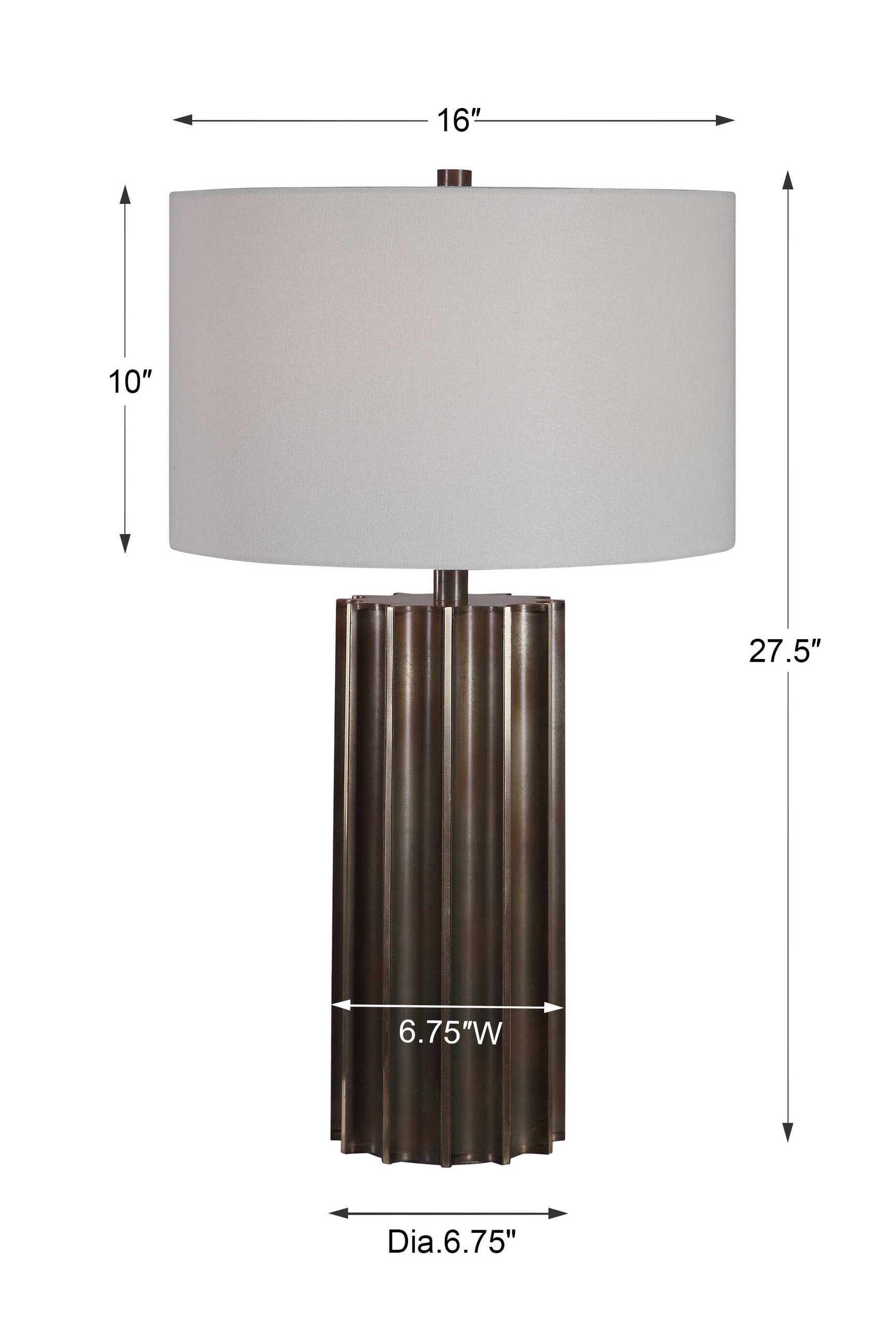 Khalio Gunmetal Table Lamp