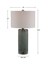Callais Crackled Aqua Table Lamp