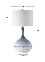 Eichler Blue/Brown/White Mid-Century Table Lamp