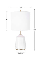 Eloise White Marble Table Lamp