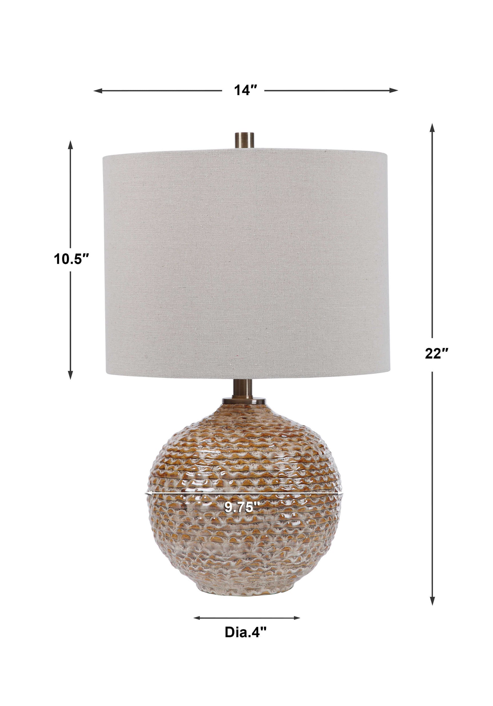 Lagos Brown Rustic Table Lamp
