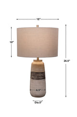 Comanche White Crackle Table Lamp