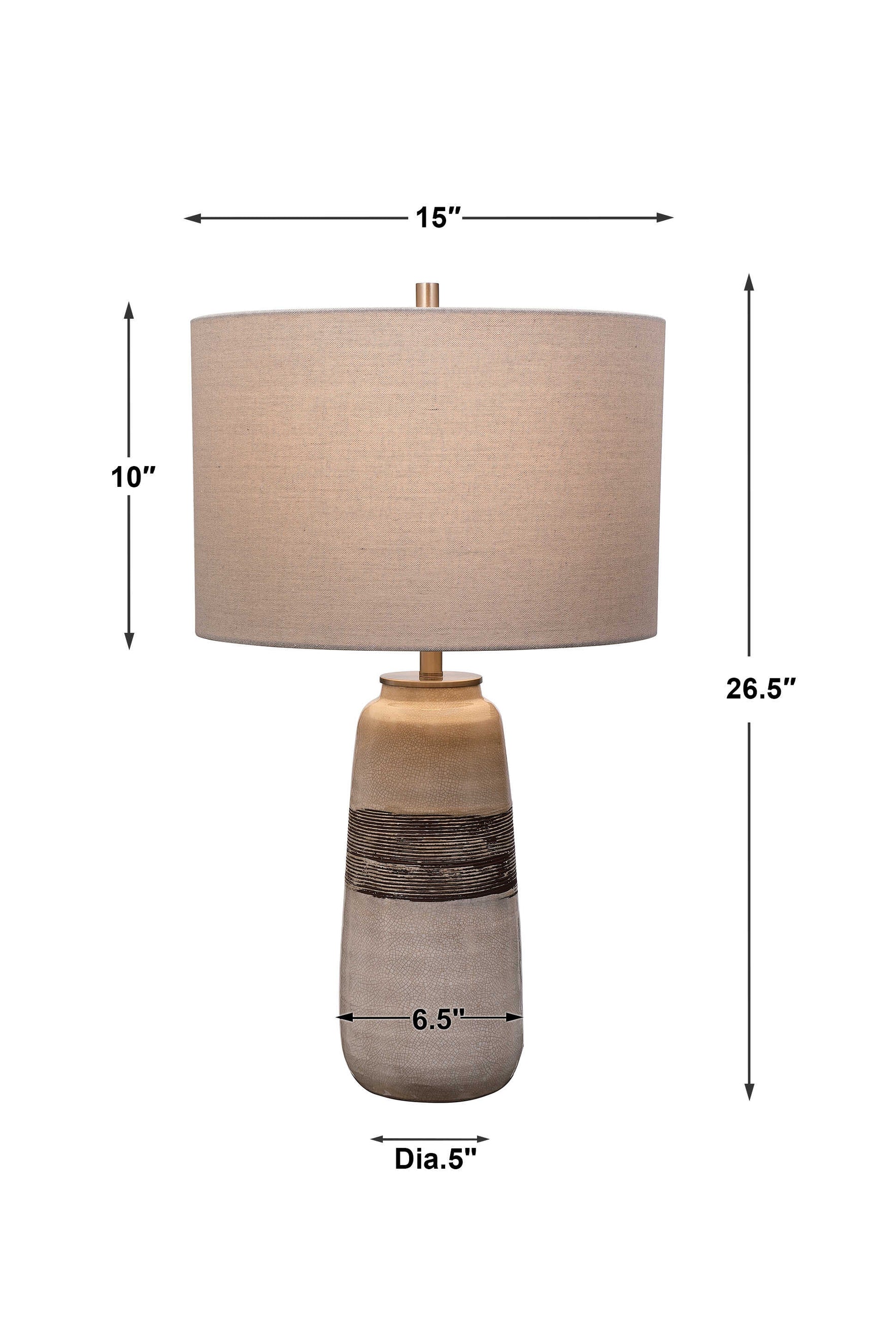 Comanche White Crackle Table Lamp