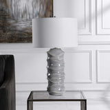 Waves Blue/White Table Lamp