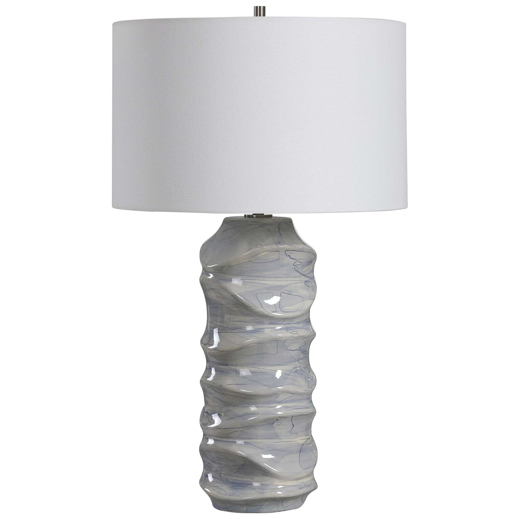 Waves Blue/White Table Lamp