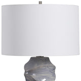 Waves Blue/White Table Lamp