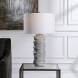 Waves Blue/White Table Lamp
