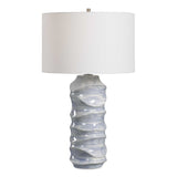 Waves Blue/White Table Lamp
