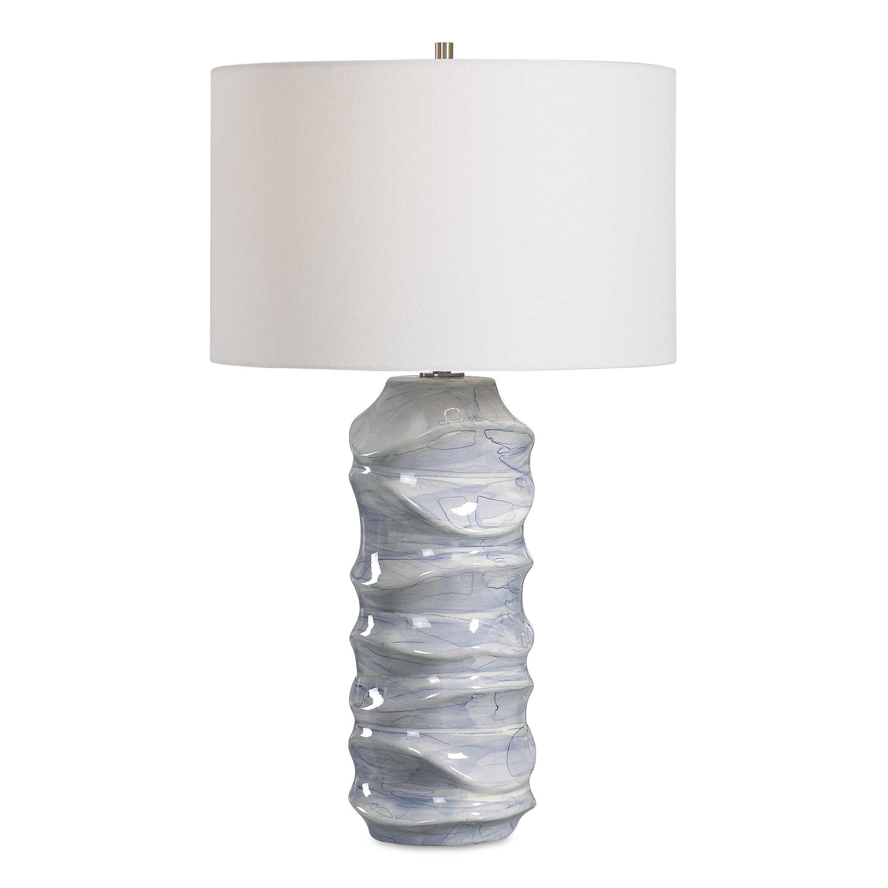 Waves Blue/White Table Lamp
