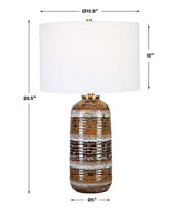 Roan Artesian Black/Brown/White Table Lamp