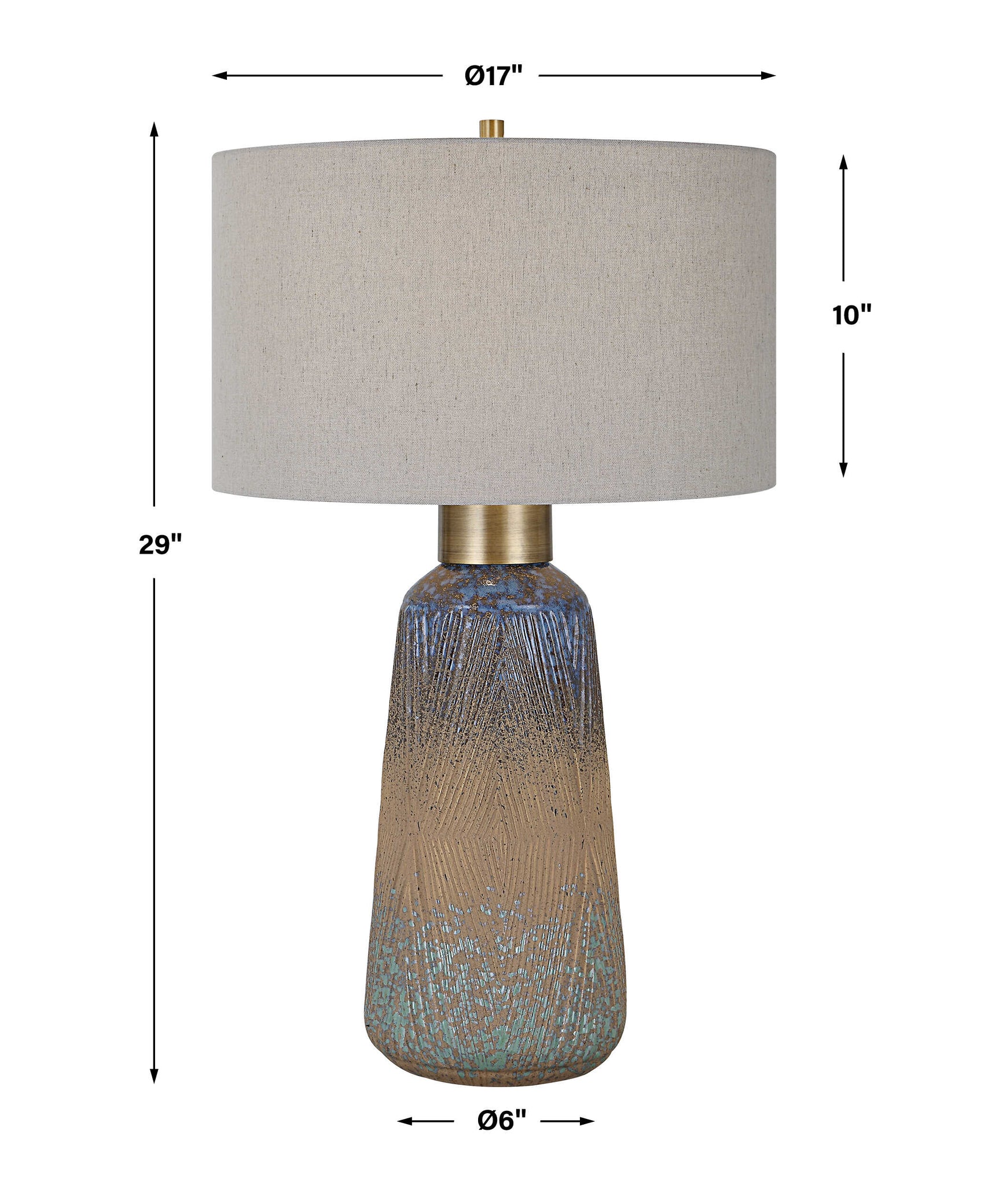Western Sky Multicolor Ceramic Table Lamp