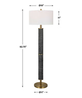 Summit Black/Gray Rustic Floor Lamp