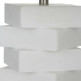 Ascent White Geometric Table Lamp