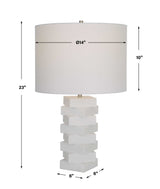Ascent White Geometric Table Lamp