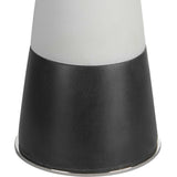 Bandeau Black/White Banded Stone Table Lamp