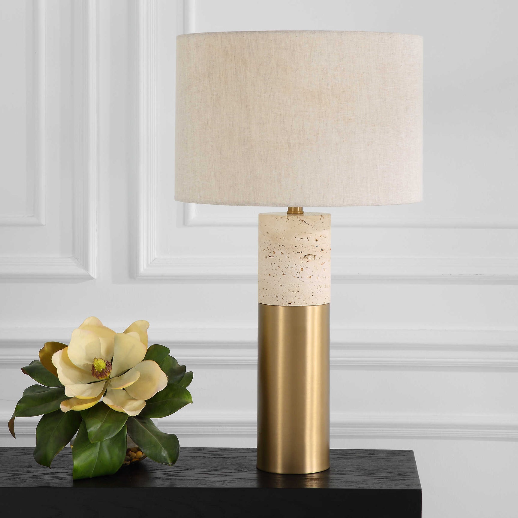 Gravitas Brass Elegant & Stone Lamp