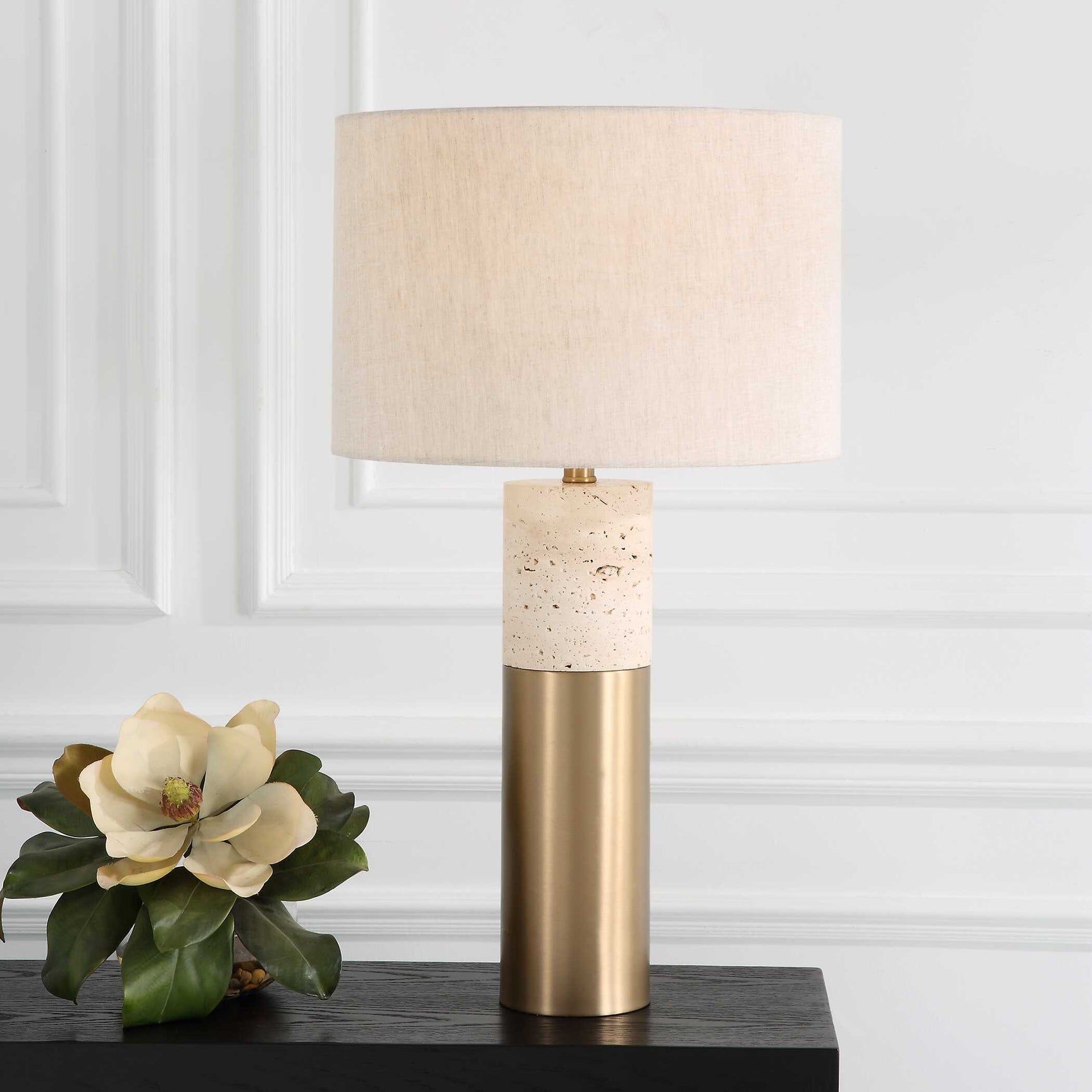 Gravitas Brass Elegant & Stone Lamp