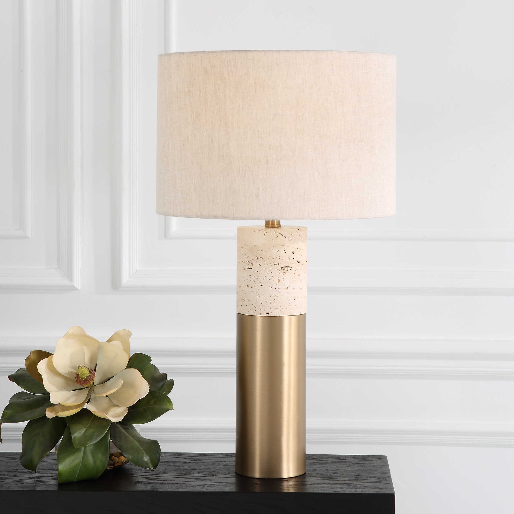 Gravitas Brass Elegant & Stone Lamp