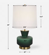 Trentino Dark Emerald Green Table Lamp