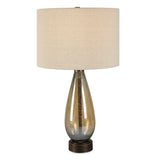 Baltic Bronze/Brown Teardrop Glass Table Lamp