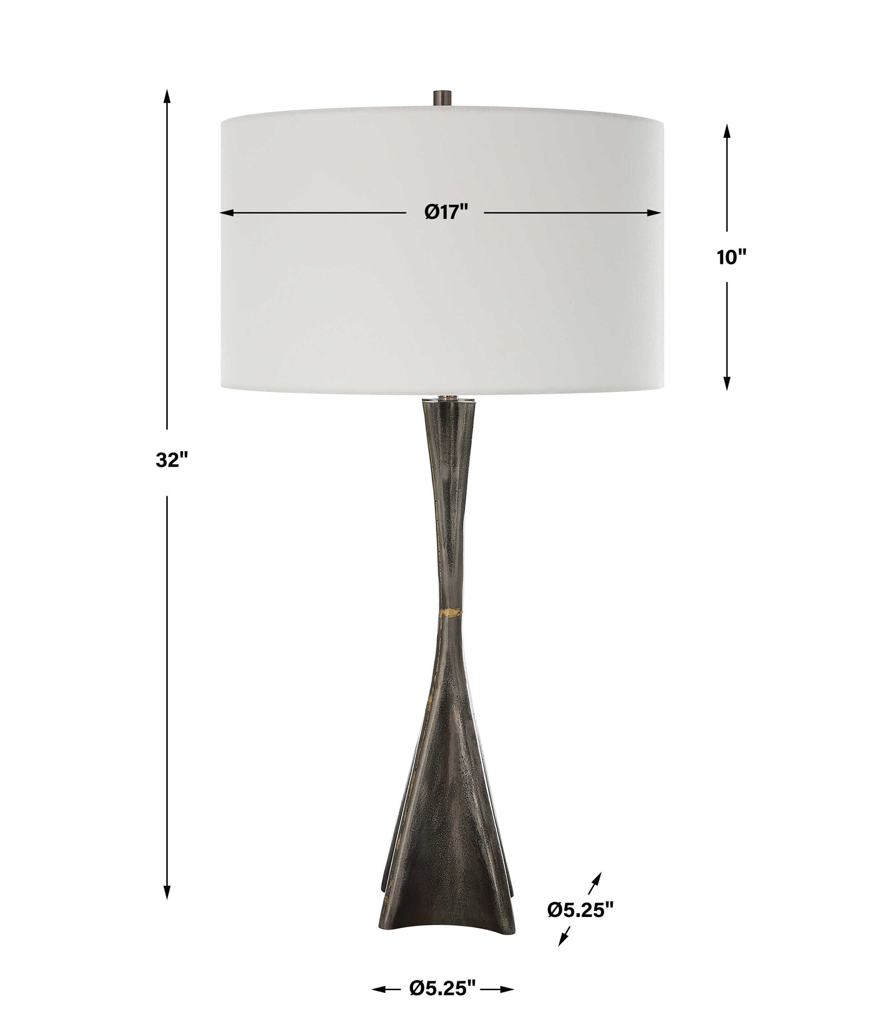 Keiron Black/Bronze Industrial Table Lamp