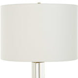 Crystal Column Brass Table Lamp
