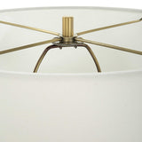 Crystal Column Brass Table Lamp