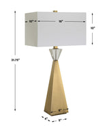 Arete Brass Modern Table Lamp