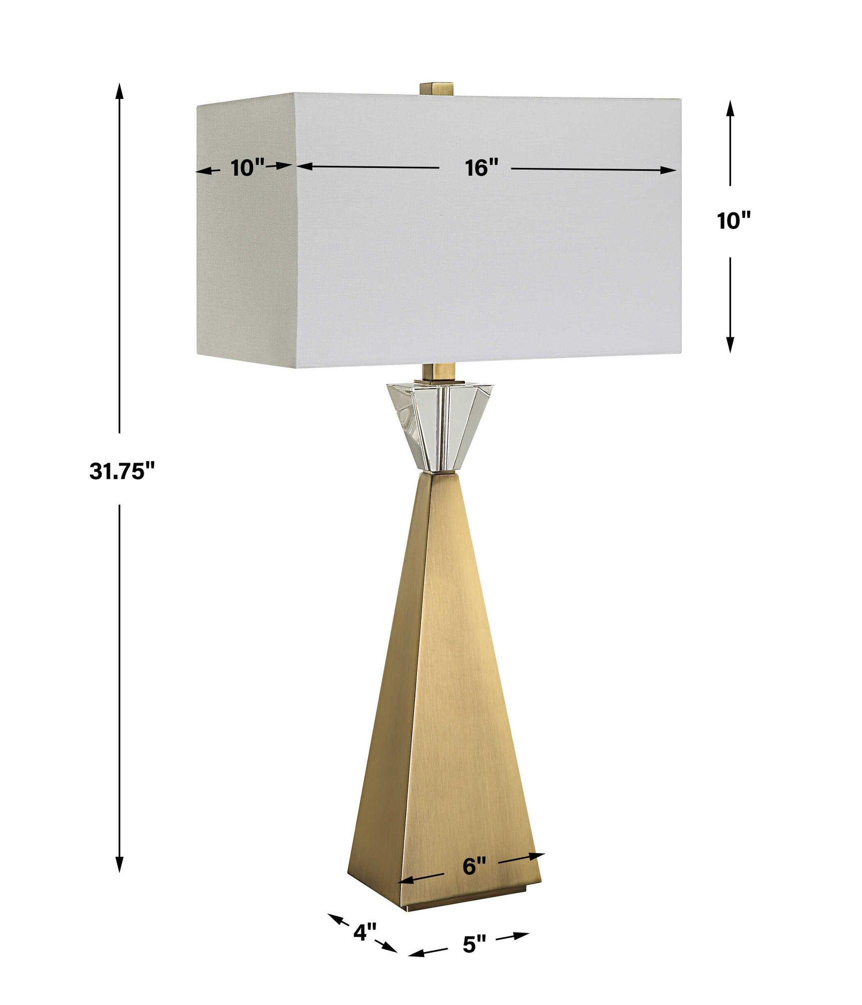 Arete Brass Modern Table Lamp