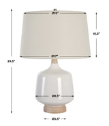 Opal Gloss White Table Lamp