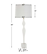 Helena White Slender Table Lamp