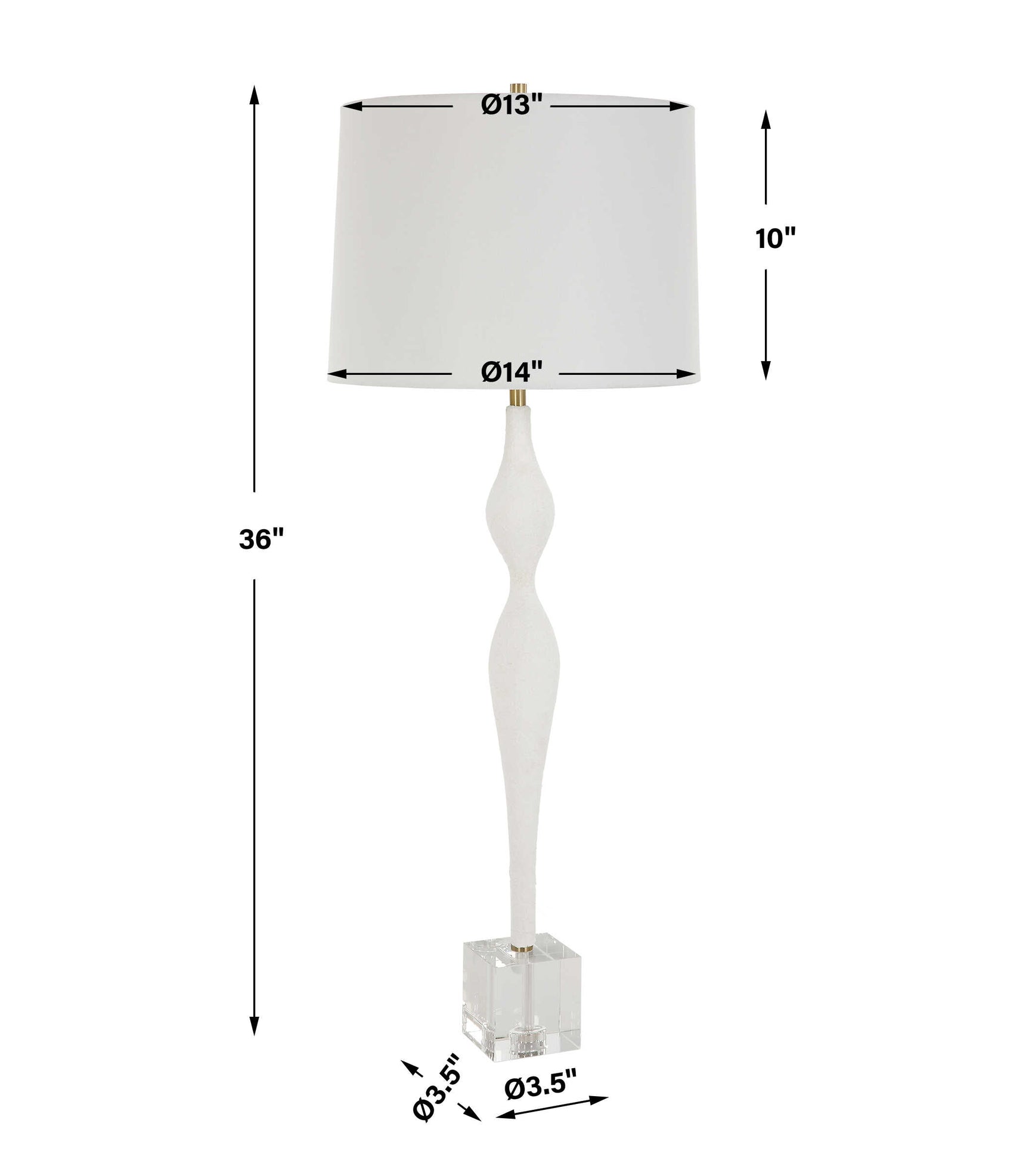 Helena White Slender Table Lamp