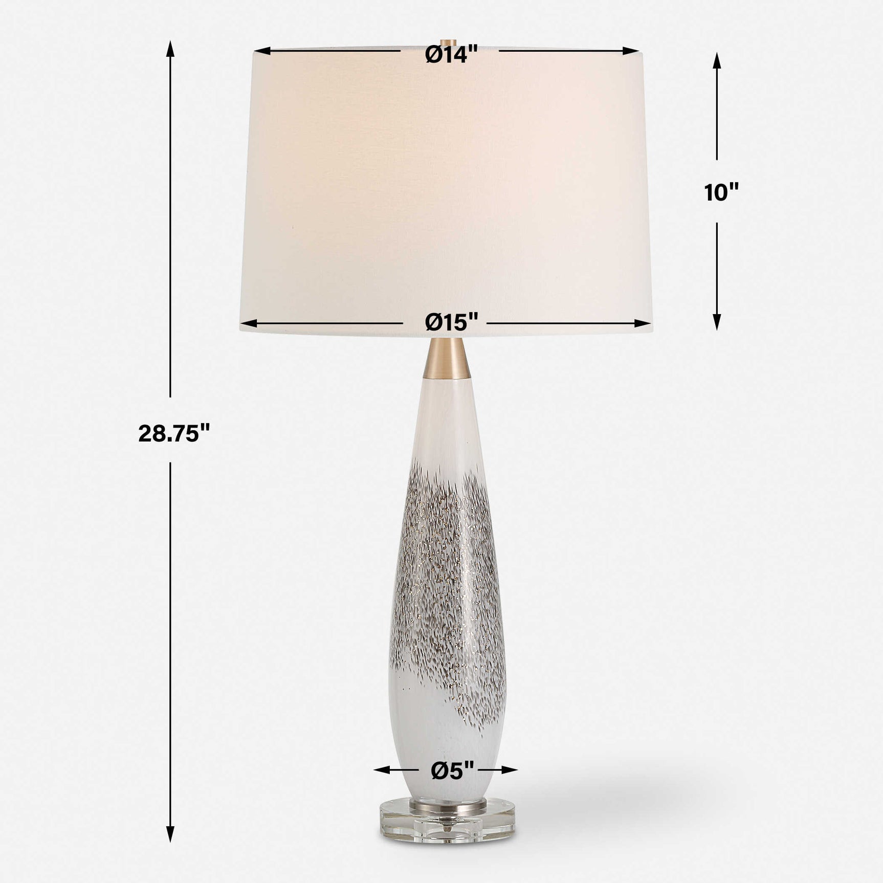 Quinn White/Silver Table Lamp