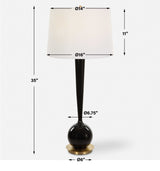 Brielle Polished Black Table Lamp
