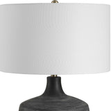 Graphite Black Ribbed Table Lamp
