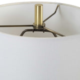 Enigma Teal Blue Glass Buffet Lamp
