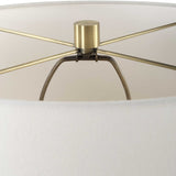 Out Of Time Brass/Gray Seeded Glass Table Lamp
