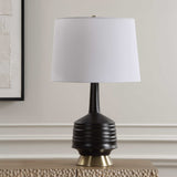 Foster Black Glaze Table Lamp