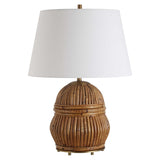 Reed Bronze/Brown Honey Rattan Table Lamp