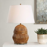 Reed Bronze/Brown Honey Rattan Table Lamp
