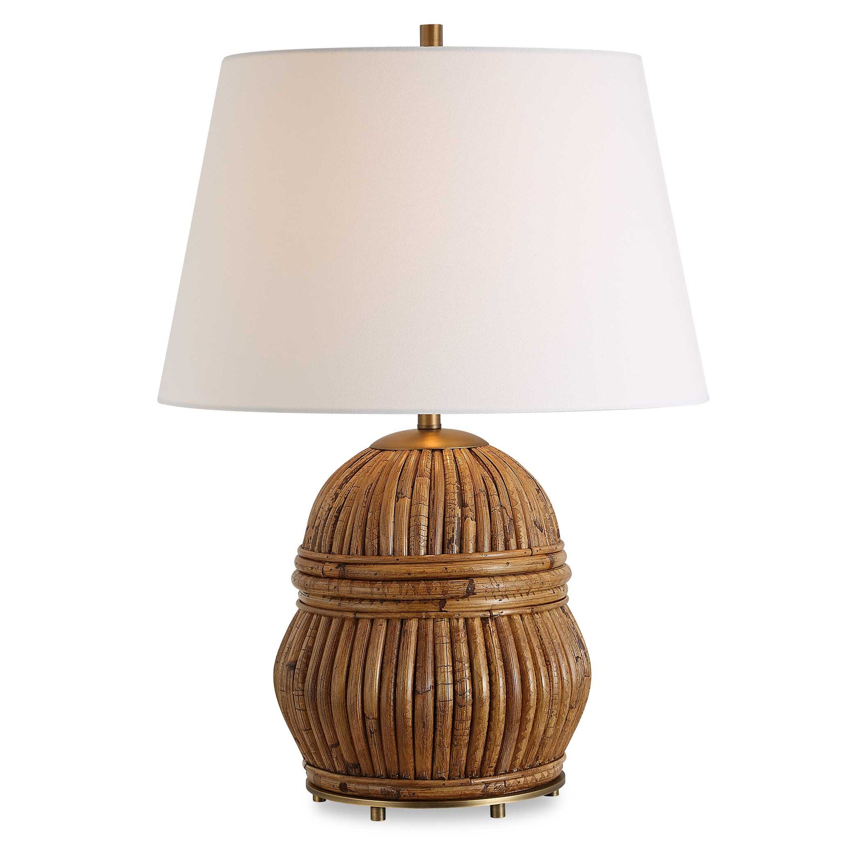 Reed Bronze/Brown Honey Rattan Table Lamp