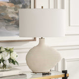 Duostacked White Ceramic Table Lamp