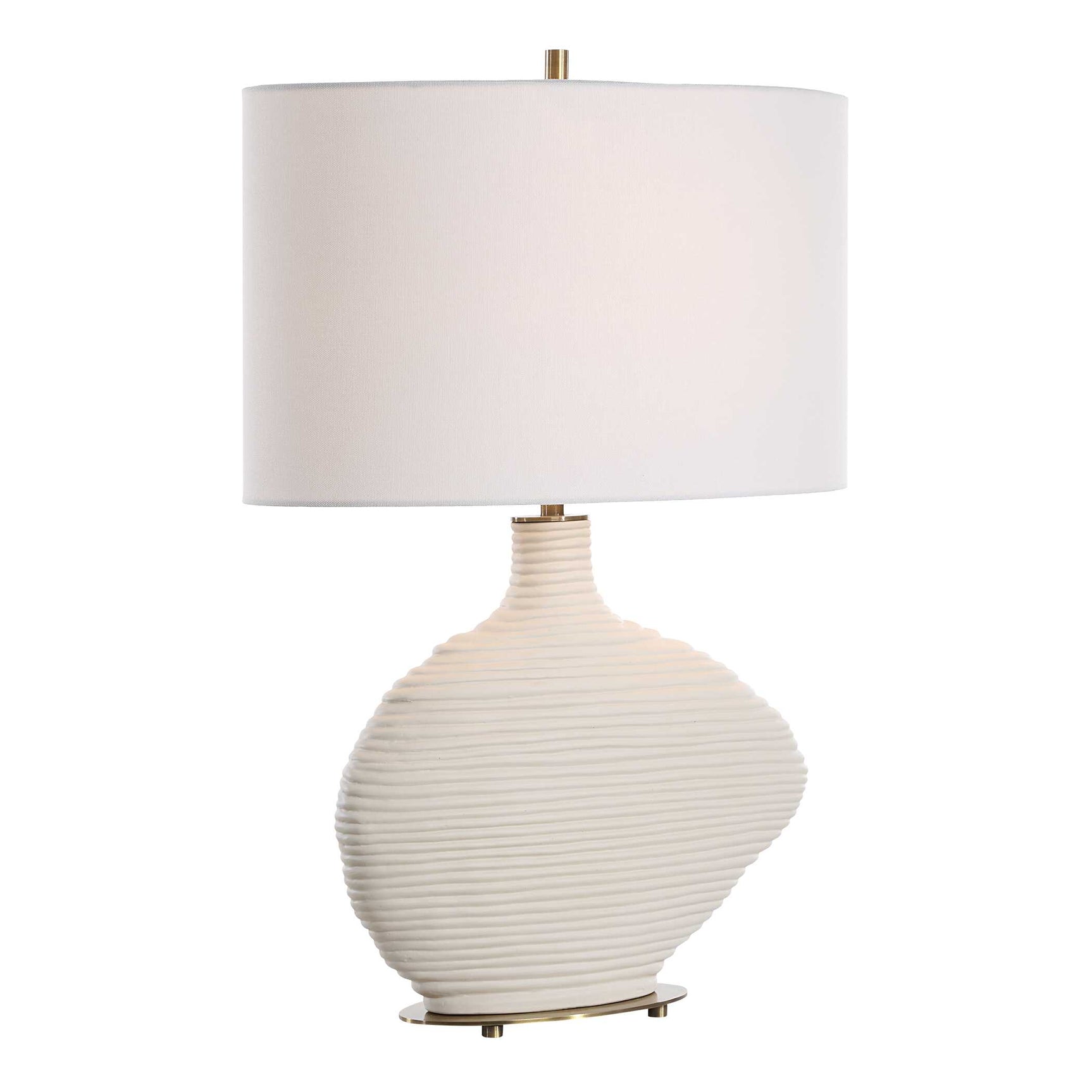 Duostacked White Ceramic Table Lamp