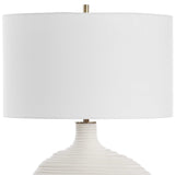 Duostacked White Ceramic Table Lamp