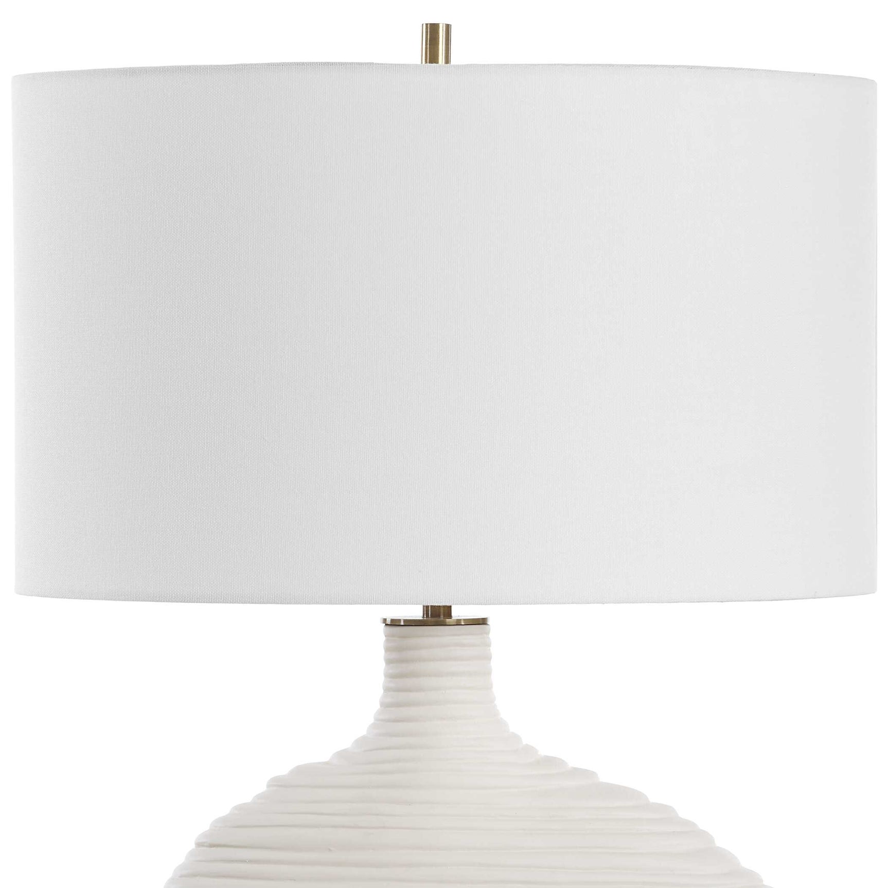 Duostacked White Ceramic Table Lamp